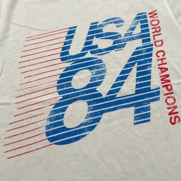 Daydreamer Usa 84 Women's World Champions T Shirt Size S White Blue Tee - Picture 3 of 7